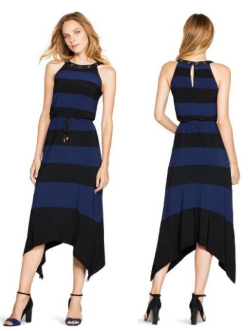 WHBM Color Block Maxi Dress XS